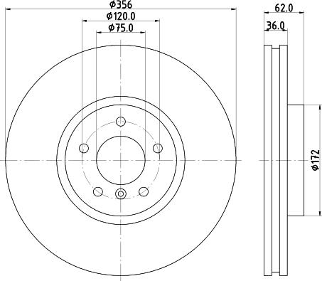 HELLA 8DD 355 122-812 - Discofreno autozon.pro