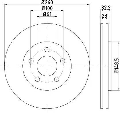 HELLA 8DD 355 122-381 - Discofreno autozon.pro