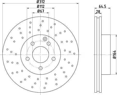 HELLA 8DD 355 109-451 - Discofreno autozon.pro