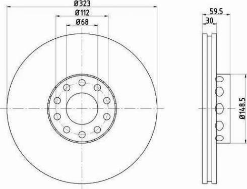 HELLA 8DD 355 106-701 - Discofreno autozon.pro