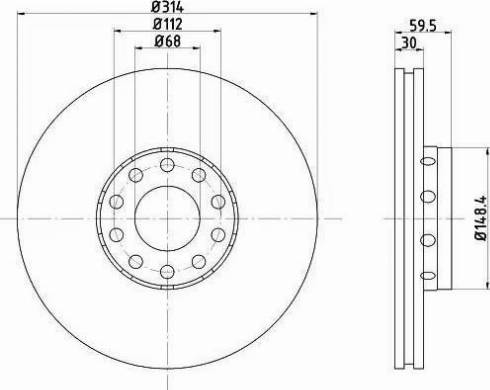 HELLA 8DD 355 104-351 - Discofreno autozon.pro