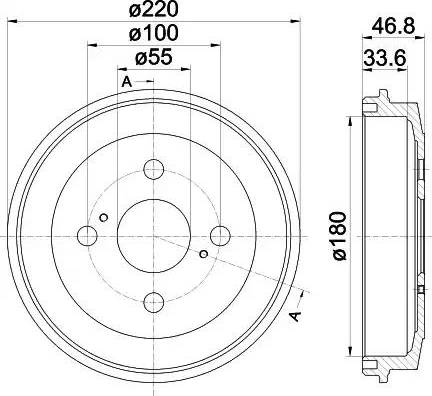 HELLA 8DT 355 301-931 - Tamburo freno autozon.pro