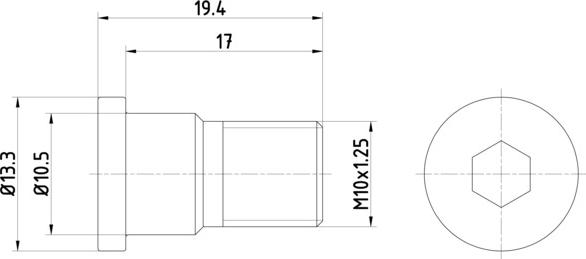 HELLA 8DZ 355 209-071 - Bullone, Disco freno autozon.pro