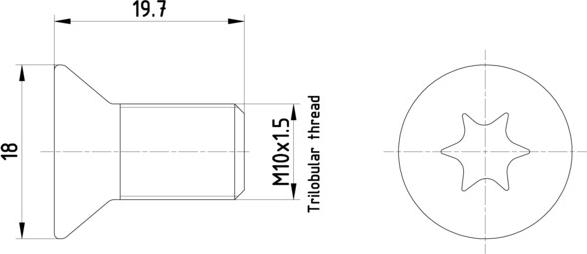 HELLA 8DZ 355 209-111 - Bullone, Disco freno autozon.pro