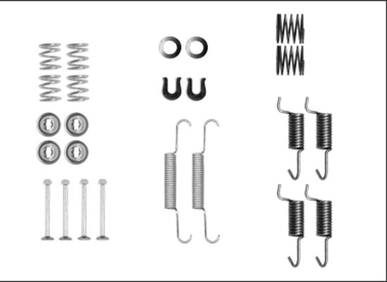 HELLA 8DZ 355 205-941 - Kit accessori, Ganasce freno stazionamento autozon.pro