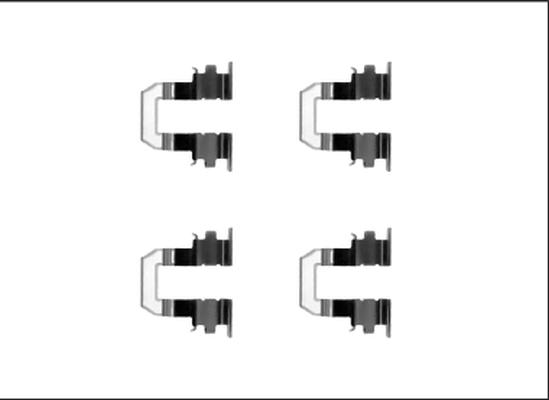 HELLA 8DZ 355 205-551 - Kit accessori, Pastiglia freno autozon.pro