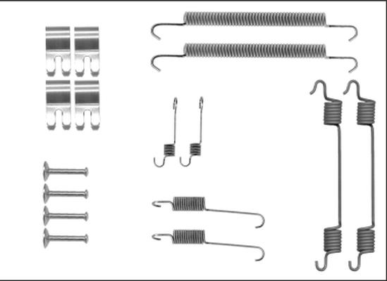 HELLA 8DZ 355 205-841 - Kit accessori, Ganasce freno autozon.pro