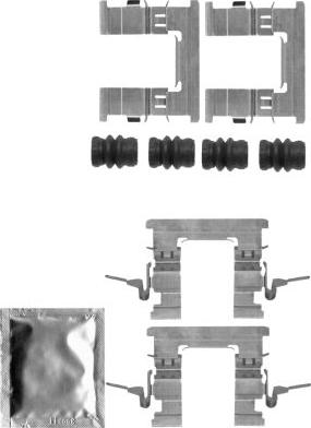 HELLA 8DZ 355 205-211 - Kit accessori, Pastiglia freno autozon.pro