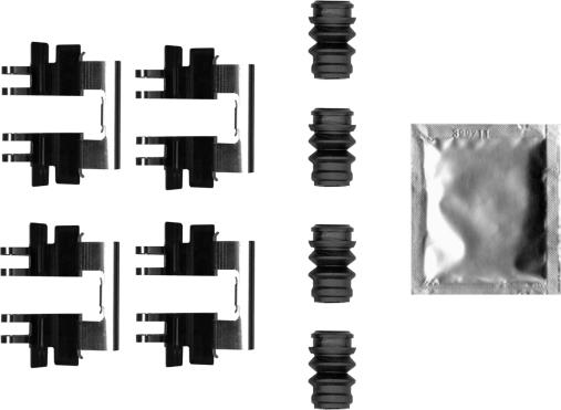 HELLA 8DZ 355 206-531 - Kit accessori, Pastiglia freno autozon.pro