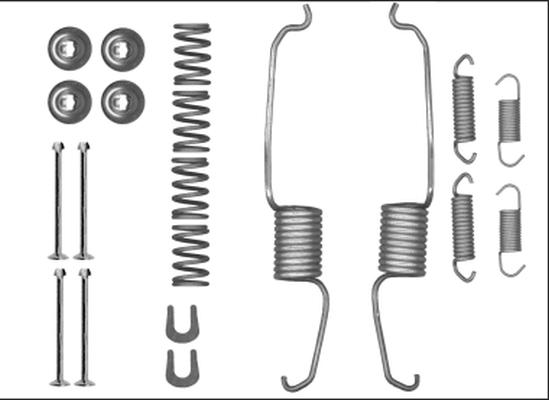 HELLA 8DZ 355 206-091 - Kit accessori, Ganasce freno autozon.pro