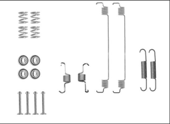 HELLA 8DZ 355 206-051 - Kit accessori, Ganasce freno autozon.pro