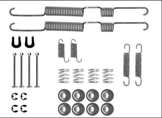 HELLA 8DZ 355 206-061 - Kit accessori, Ganasce freno autozon.pro