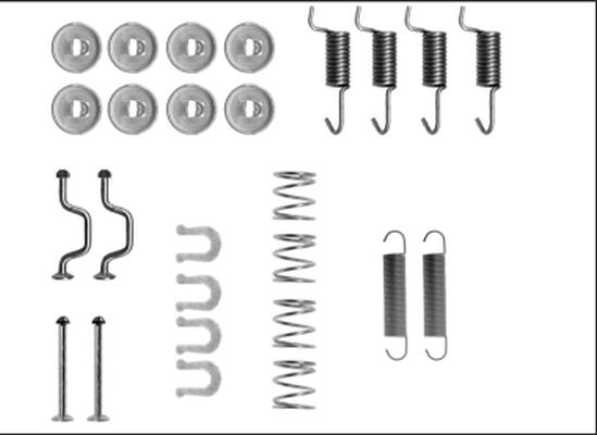 HELLA 8DZ 355 206-151 - Kit accessori, Ganasce freno stazionamento autozon.pro