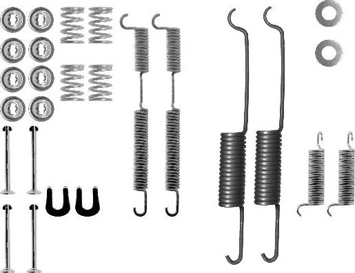 HELLA 8DZ 355 206-111 - Kit accessori, Ganasce freno autozon.pro