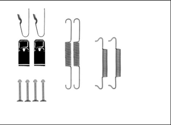 HELLA 8DZ 355 206-131 - Kit accessori, Ganasce freno stazionamento autozon.pro