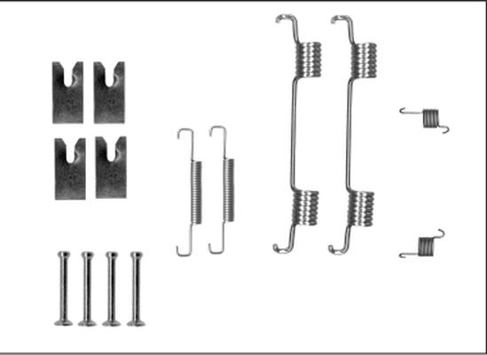 HELLA 8DZ 355 206-121 - Kit accessori, Ganasce freno stazionamento autozon.pro