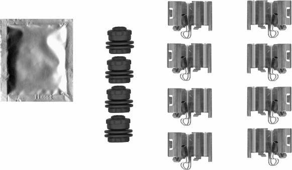 HELLA 8DZ 355 206-761 - Kit accessori, Pastiglia freno autozon.pro