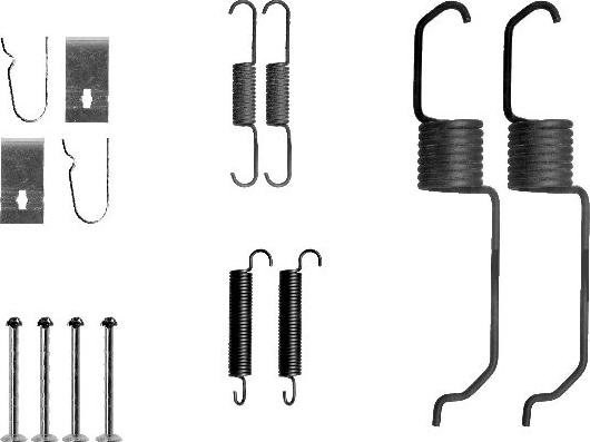 HELLA 8DZ 355 200-961 - Kit accessori, Ganasce freno autozon.pro