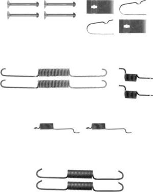 HELLA 8DZ 355 200-931 - Kit accessori, Ganasce freno autozon.pro