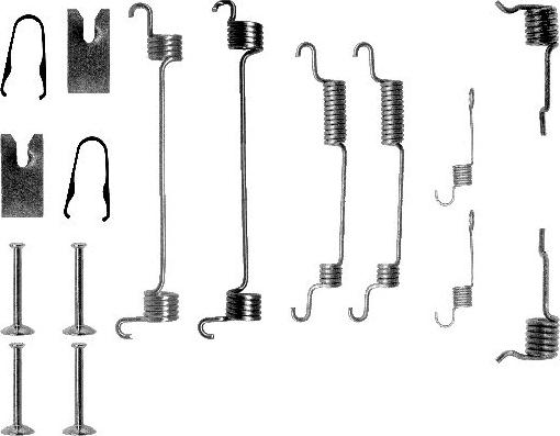 HELLA 8DZ 355 200-451 - Kit accessori, Ganasce freno autozon.pro