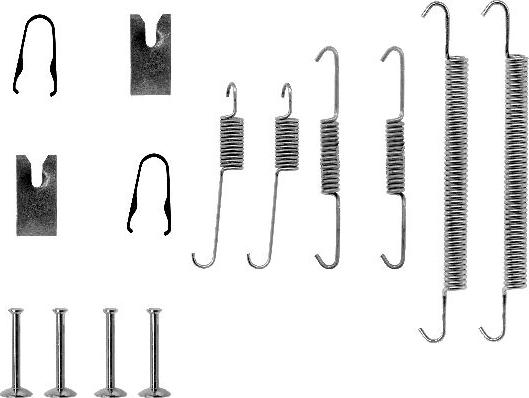 HELLA 8DZ 355 200-471 - Kit accessori, Ganasce freno autozon.pro