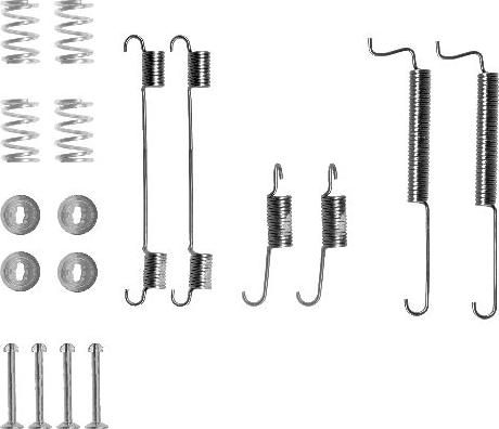 HELLA 8DZ 355 200-591 - Kit accessori, Ganasce freno autozon.pro