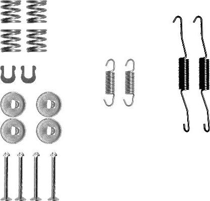 HELLA 8DZ 355 200-521 - Kit accessori, Ganasce freno autozon.pro