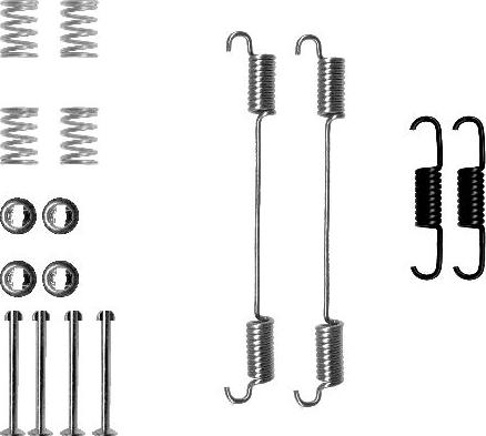 HELLA 8DZ 355 200-601 - Kit accessori, Ganasce freno autozon.pro