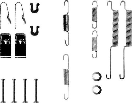 HELLA 8DZ 355 200-081 - Kit accessori, Ganasce freno autozon.pro