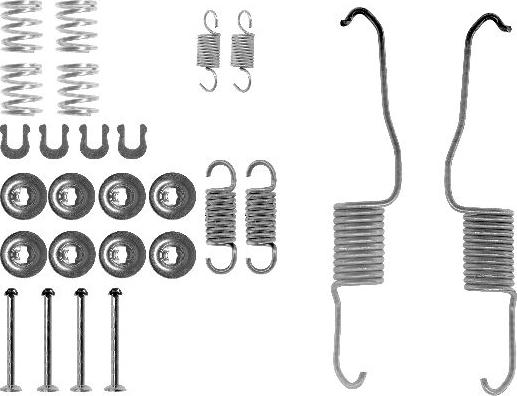 HELLA 8DZ 355 200-161 - Kit accessori, Ganasce freno autozon.pro