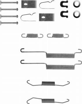 HELLA 8DZ 355 200-121 - Kit accessori, Ganasce freno autozon.pro