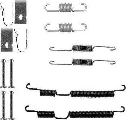 HELLA 8DZ 355 200-881 - Kit accessori, Ganasce freno autozon.pro