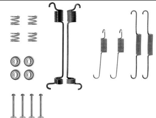 HELLA 8DZ 355 200-351 - Kit accessori, Ganasce freno autozon.pro