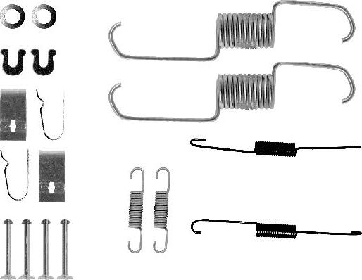 HELLA 8DZ 355 200-361 - Kit accessori, Ganasce freno autozon.pro