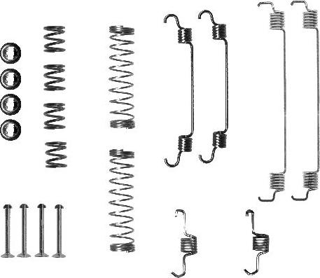 HELLA 8DZ 355 200-741 - Kit accessori, Ganasce freno autozon.pro