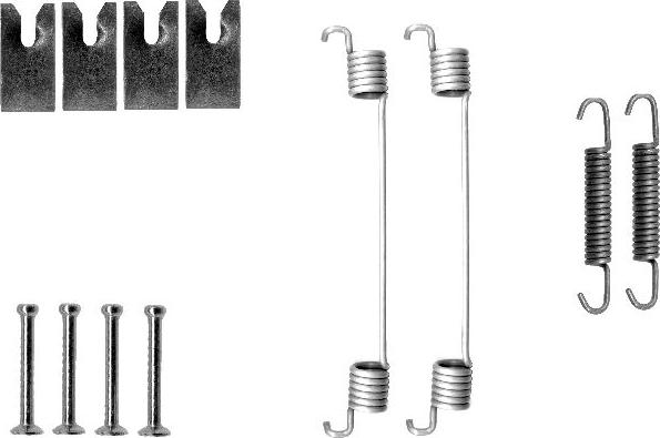 HELLA 8DZ 355 200-701 - Kit accessori, Ganasce freno autozon.pro