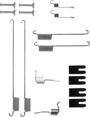 HELLA 8DZ 355 200-721 - Kit accessori, Ganasce freno autozon.pro