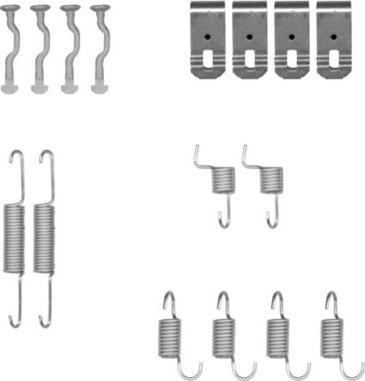 HELLA 8DZ 355 201-971 - Kit accessori, Ganasce freno stazionamento autozon.pro