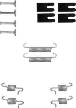 HELLA 8DZ 355 201-891 - Kit accessori, Ganasce freno stazionamento autozon.pro