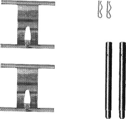 HELLA 8DZ 355 203-191 - Kit accessori, Pastiglia freno autozon.pro