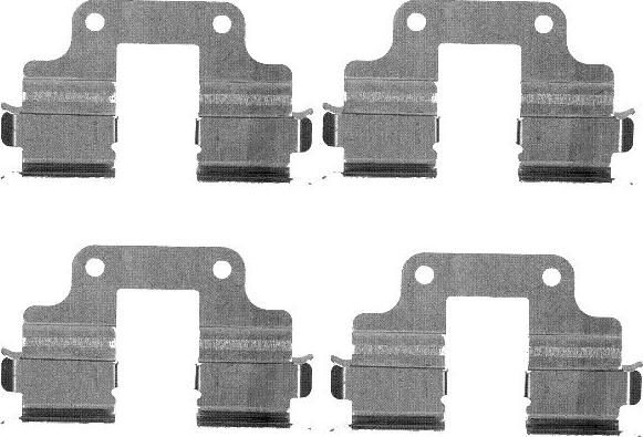 HELLA 8DZ 355 203-361 - Kit accessori, Pastiglia freno autozon.pro