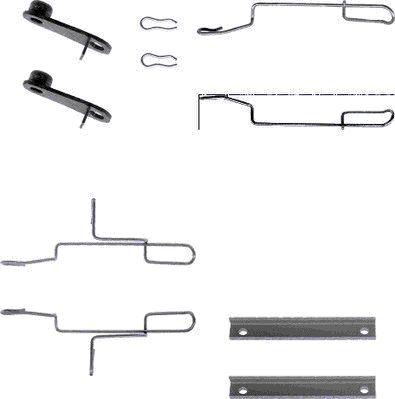 HELLA 8DZ 355 202-531 - Kit accessori, Pastiglia freno autozon.pro