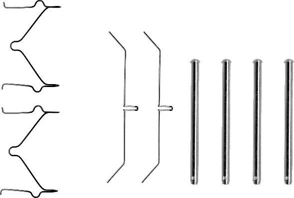 HELLA 8DZ 355 202-361 - Kit accessori, Pastiglia freno autozon.pro