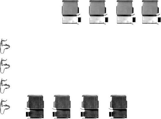 HELLA 8DZ 355 202-371 - Kit accessori, Pastiglia freno autozon.pro