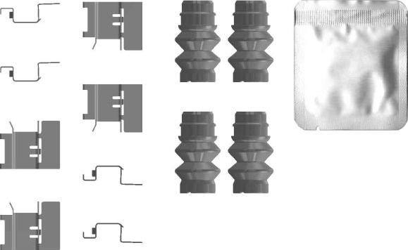 HELLA 8DZ 355 207-401 - Kit accessori, Pastiglia freno autozon.pro