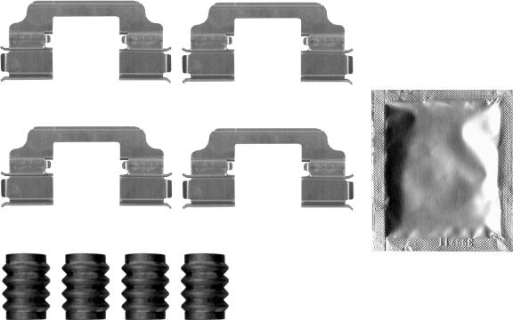 HELLA 8DZ 355 207-331 - Kit accessori, Pastiglia freno autozon.pro