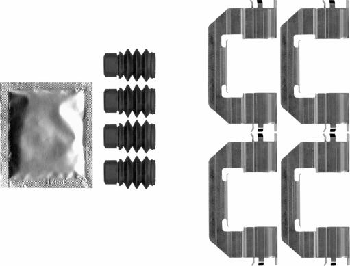 HELLA 8DZ 355 207-291 - Kit accessori, Pastiglia freno autozon.pro