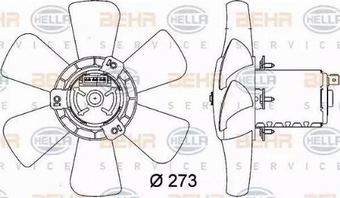 HELLA 8EW 009 144-401 - Ventola, Raffreddamento motore autozon.pro