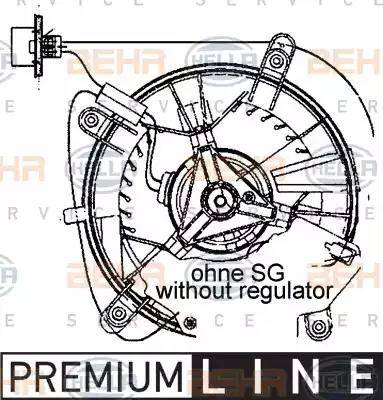 HELLA 8EW 009 159-461 - Ventilatore abitacolo autozon.pro