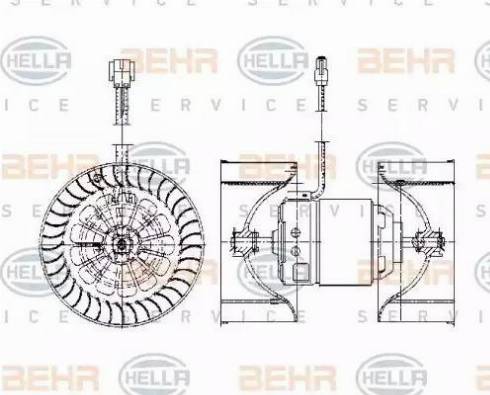 HELLA 8EW 009 158-051 - Ventilatore abitacolo autozon.pro